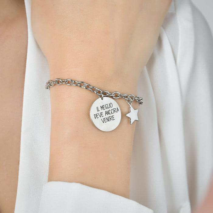 BRACCIALE DONNA IN ACCIAIO 18 IL MEGLIO DEVE ANCORA VENIRE