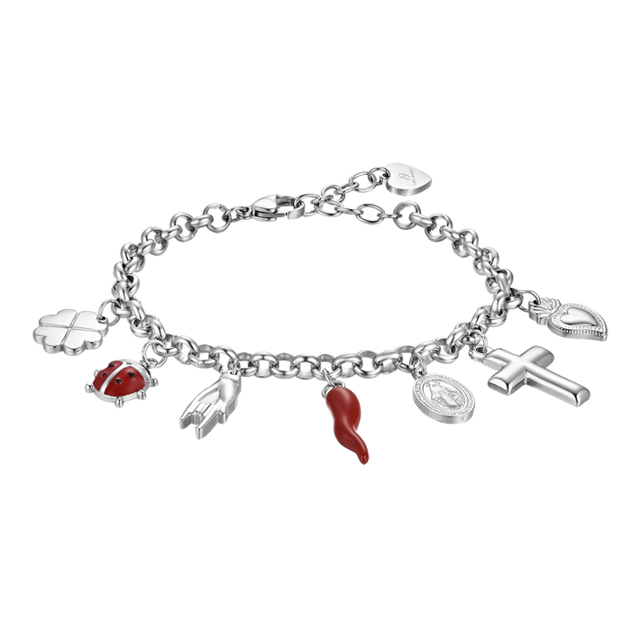 BRACCIALE DONNA IN ACCIAIO CON CHARMS