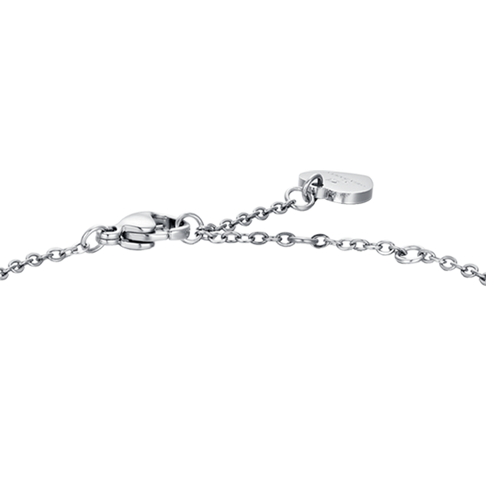 WOMEN'S STEEL BRACELET WITH WHITE CRYSTAL ELEMENT