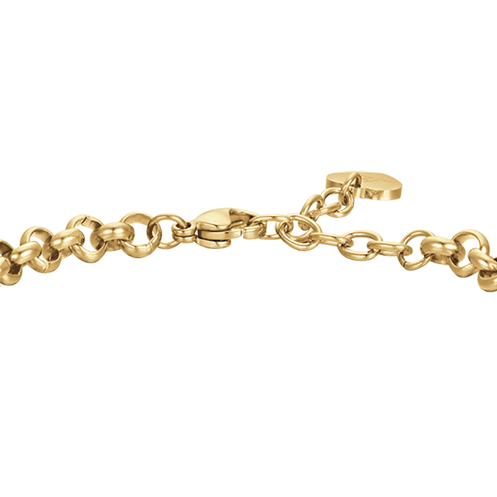 BRACCIALE DONNA IN ACCIAIO CON CUORI E CRISTALLI BIANCHI