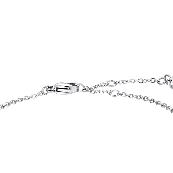 WOMEN'S BRACELET IN STEEL HEART WHITE CRYSTAL AND WHITE CRYSTALS