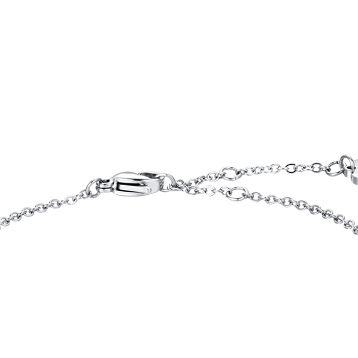 WOMEN'S BRACELET IN STEEL HEART PINK CRYSTAL AND WHITE CRYSTALS