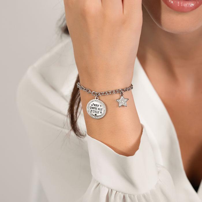 WOMEN'S STEEL BRACELET ALWAYS AIM FOR THE STARS