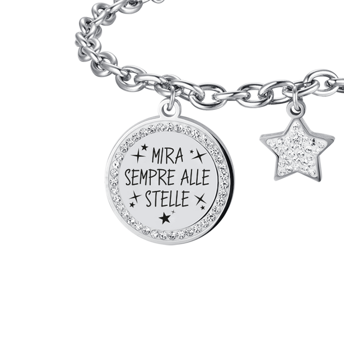 WOMEN'S STEEL BRACELET ALWAYS AIM FOR THE STARS