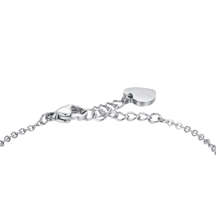 WOMEN'S BRACELET IN STEEL CROSSES WITH WHITE CRYSTALS