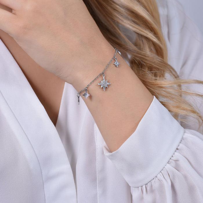 WOMEN'S STEEL BRACELET WITH SISSI STAR