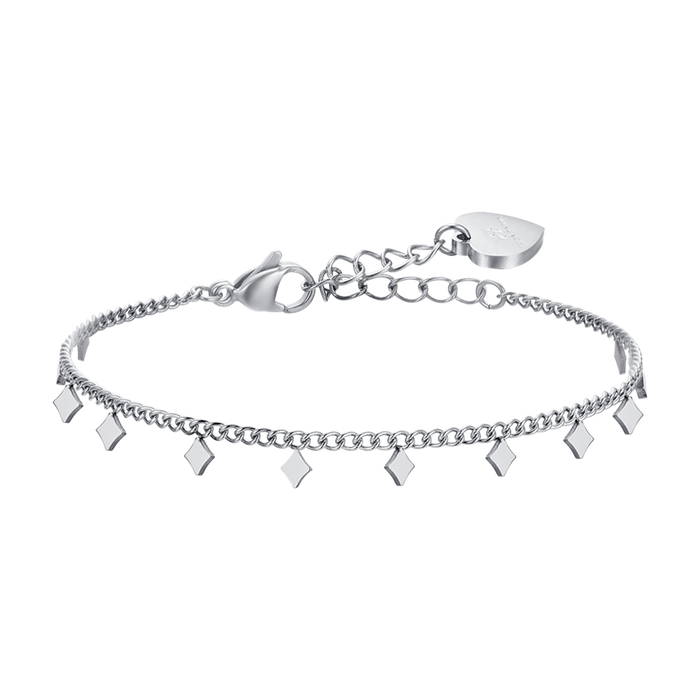WOMEN'S STEEL BRACELET WITH RHOMBUSES