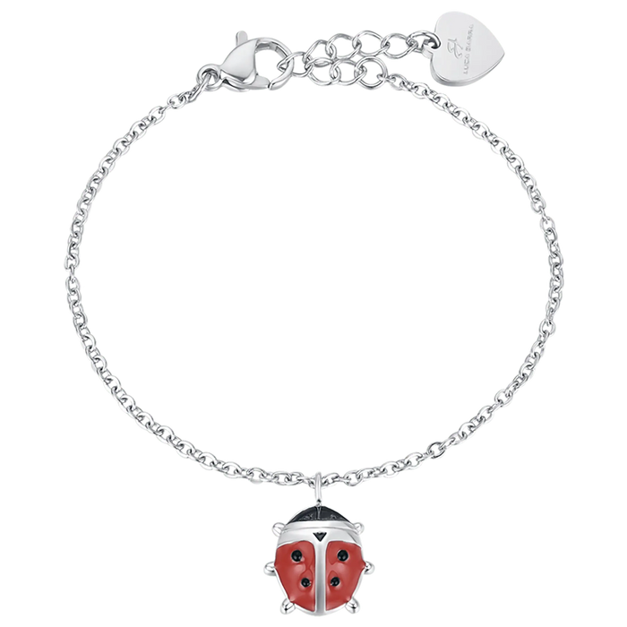 BRACELET EN ACIER POUR FILLE AVEC COCCINELLE