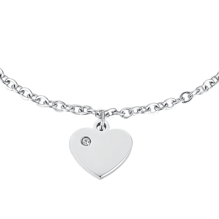 BRACCIALE BAMBINA IN ACCIAIO CON CUORE
