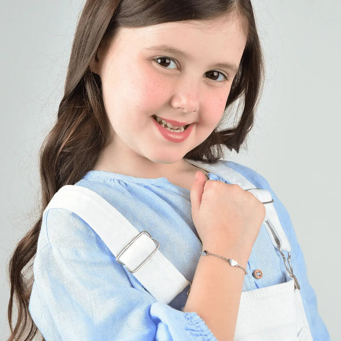 GIRL'S STEEL BRACELET WITH HEARTS