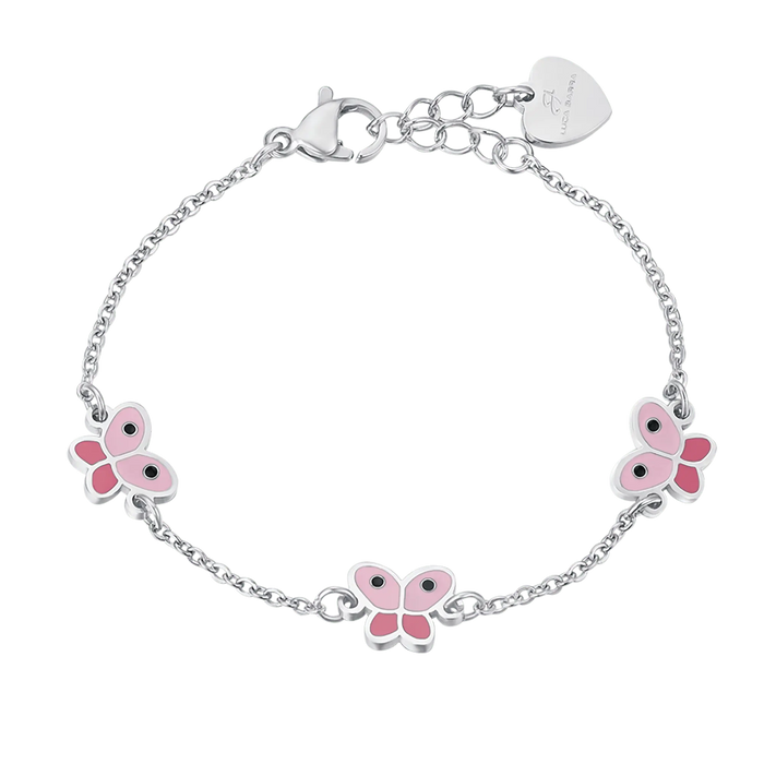 GIRL'S STEEL BRACELET WITH BUTTERFLIES
