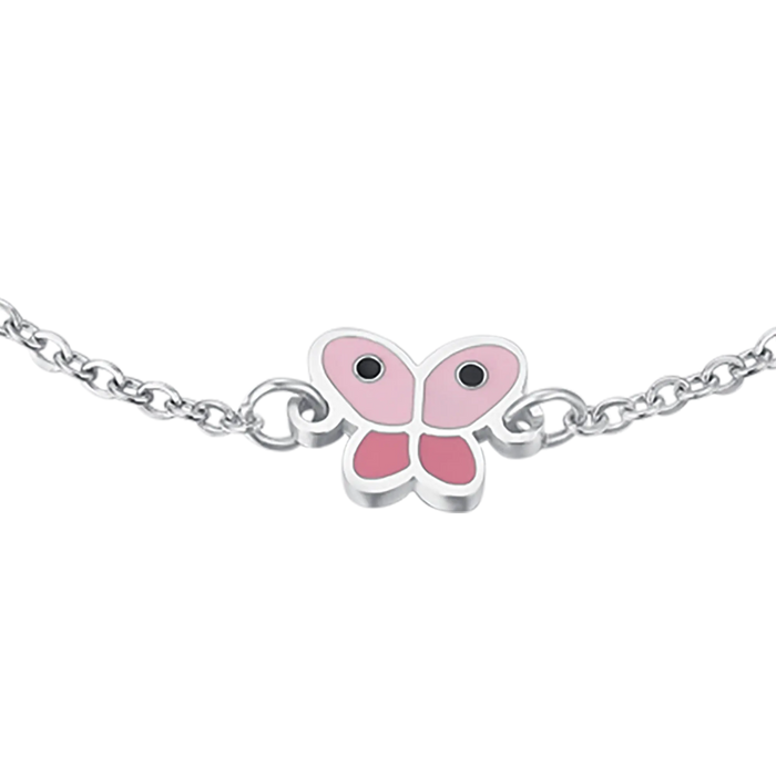 GIRL'S STEEL BRACELET WITH BUTTERFLIES