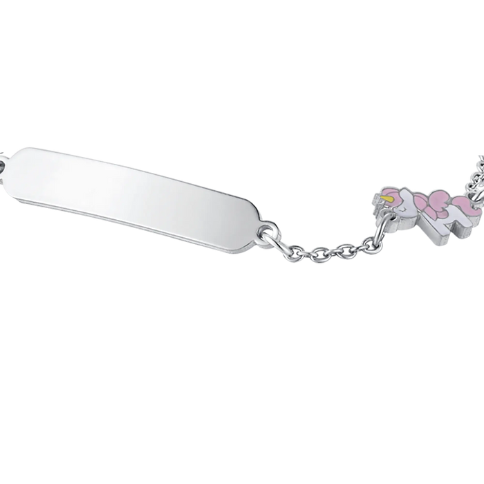 BRACCIALE BAMBINA IN ACCIAIO CON UNICORNO