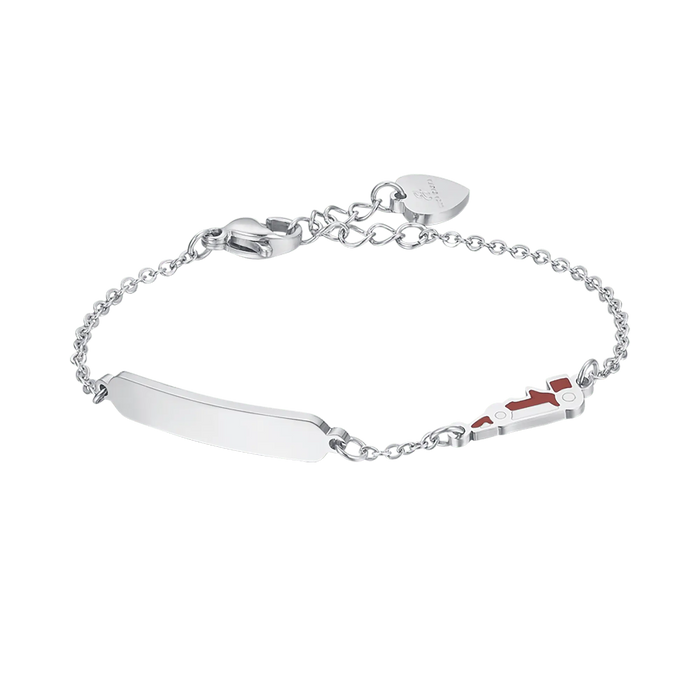 BRACELET EN ACIER POUR ENFANT AVEC VOITURE