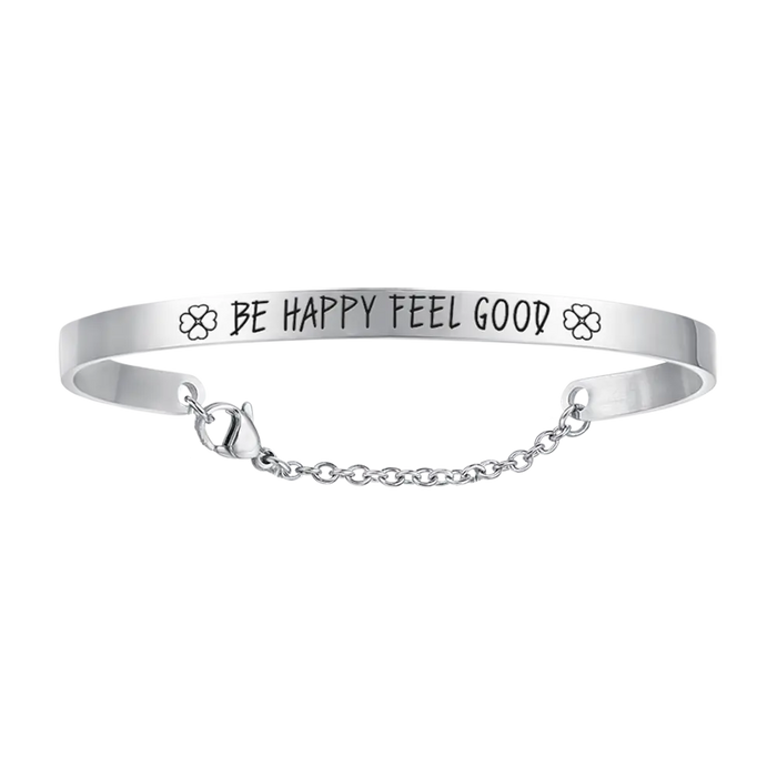 BRACCIALE DONNA IN ACCIAIO BE HAPPY FEEL GOOD
