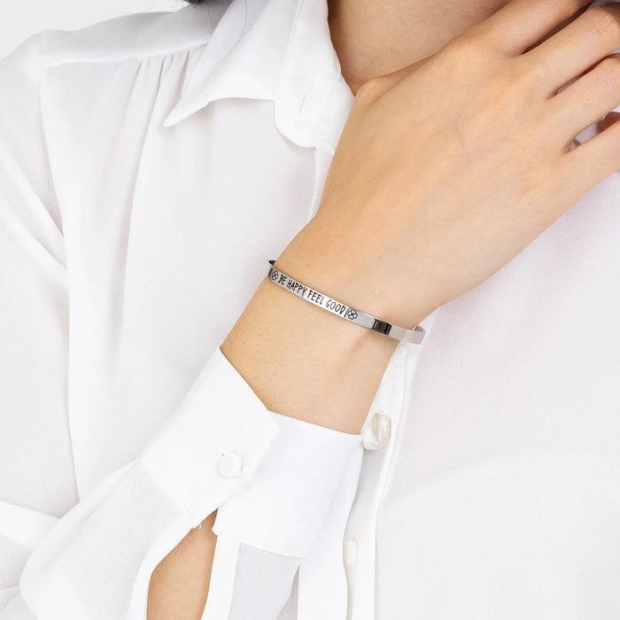 BRACCIALE DONNA IN ACCIAIO BE HAPPY FEEL GOOD