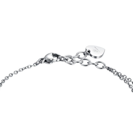 BRACCIALE DONNA IN ACCIAIO CON ELEMENTO CON CRISTALLI BIANCHI