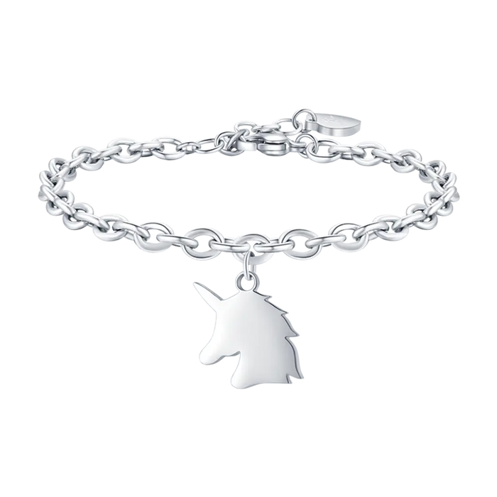 BRACELET FEMME EN ACIER AVEC LICORNE