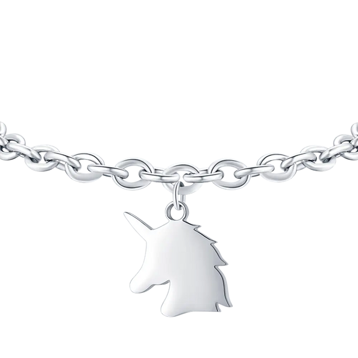 WOMEN'S STEEL BRACELET WITH UNICORN