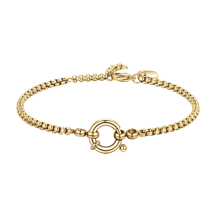 BRACCIALE DONNA IN ACCIAIO DORATO CON CERCHIO