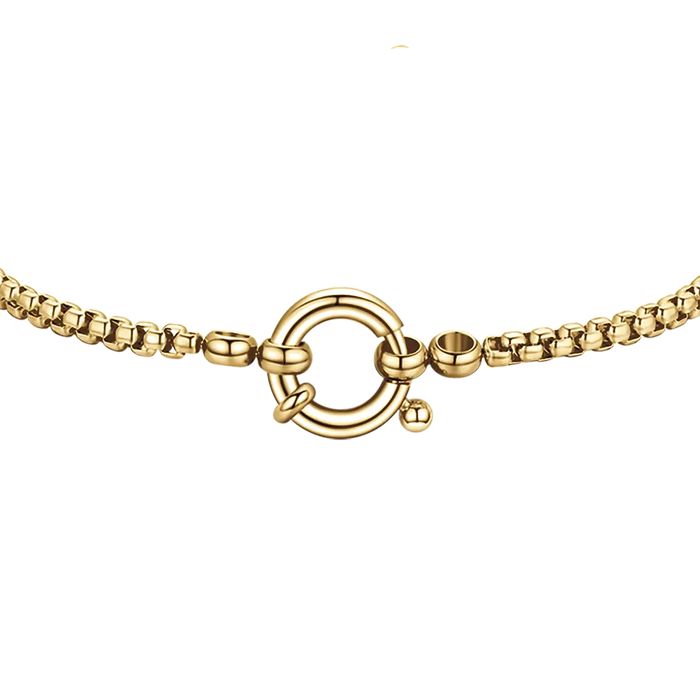 BRACCIALE DONNA IN ACCIAIO DORATO CON CERCHIO