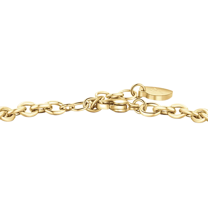 BRACCIALE DONNA IN ACCIAIO DORATO CON CUORE LUCCHETTO