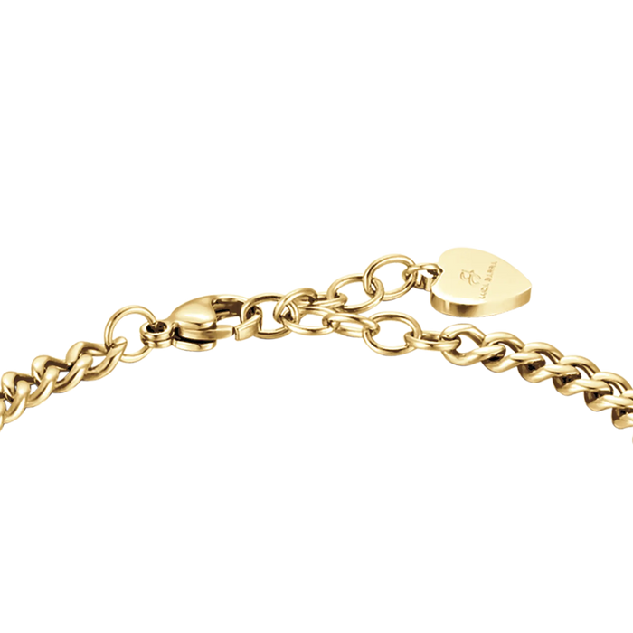 BRACELET FEMME EN ACIER DORÉ AVEC COEUR PLEIN