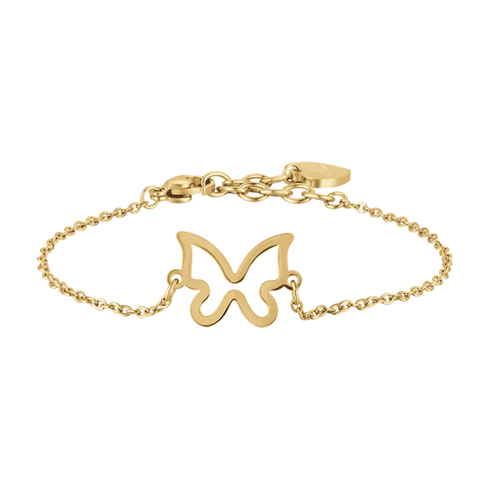 WOMEN'S BRACELET IN GOLD STEEL WITH HOLLOW BUTTERFLY