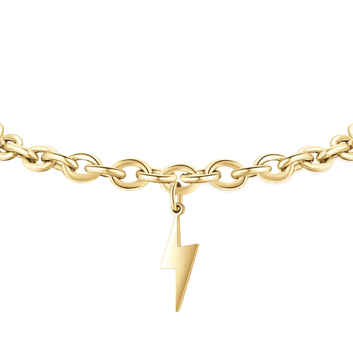 BRACCIALE DONNA IN ACCIAIO DORATO CON FULMINE