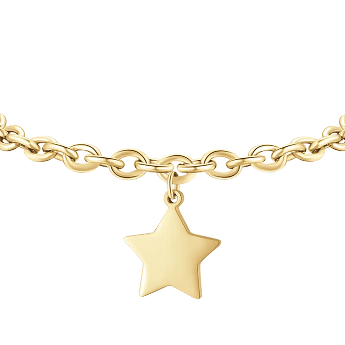 BRACCIALE DONNA IN ACCIAIO DORATO CON STELLA