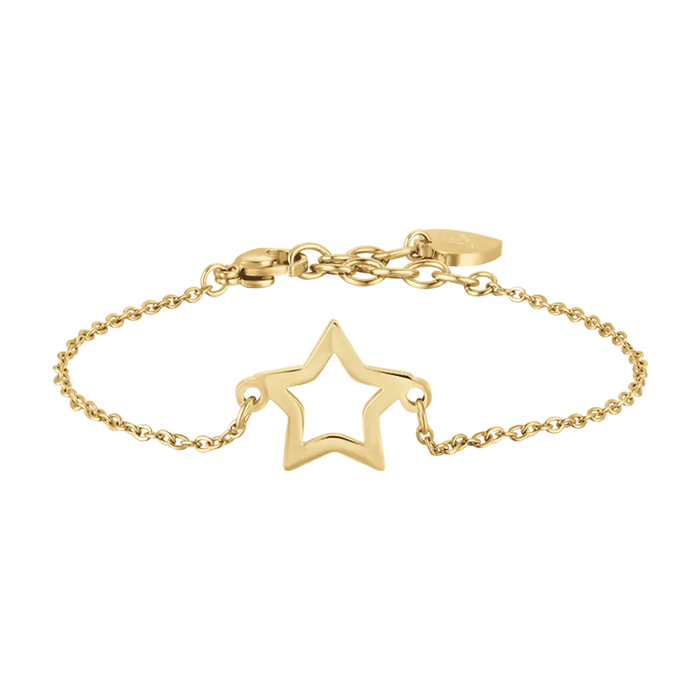 WOMEN'S BRACELET IN GOLD STEEL WITH EMPTY STAR