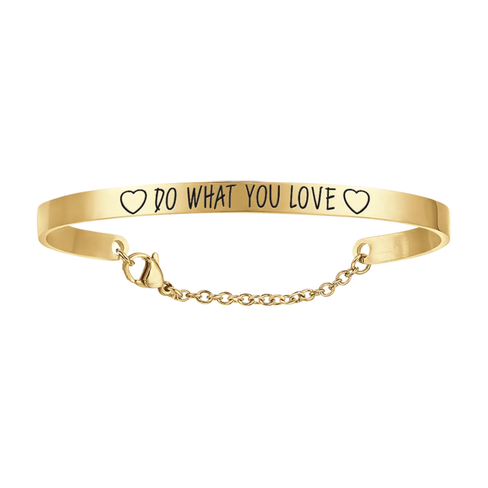 BRACCIALE DONNA IN ACCIAIO DORATO DO WHAT YOU LOVE