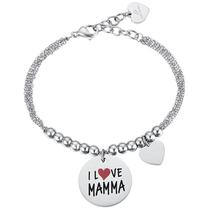 BRACCIALE DONNA IN ACCIAIO I LOVE MAMMA