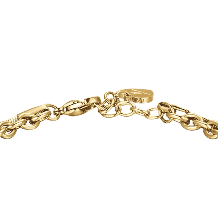 BRACCIALE DONNA IN ACCIAIO IP GOLD CON CUORE E CERCHIO