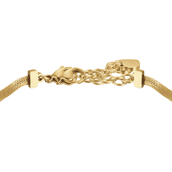 BRACCIALE DONNA IN ACCIAIO IP GOLD CON ELEMENTO CON CRISTALLI BIANCHI