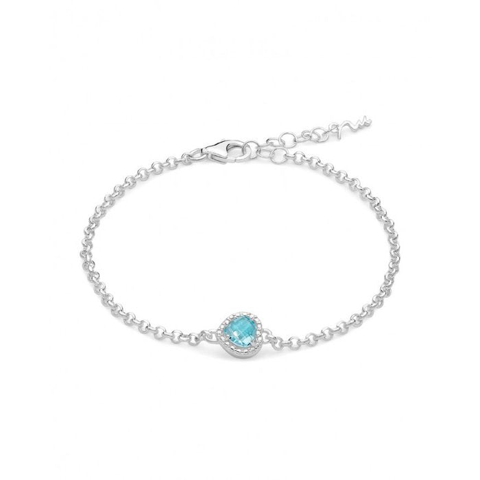 Bracciale con topazio azzurro