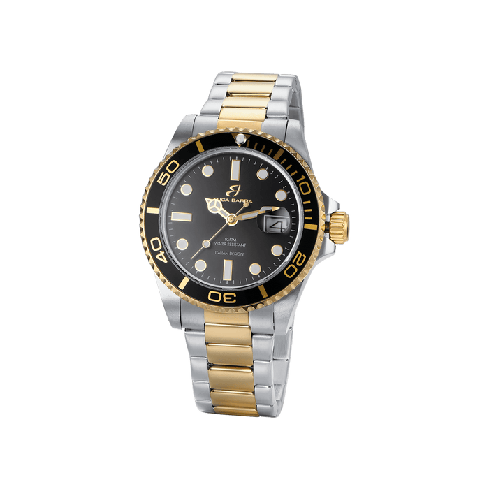 OROLOGIO UOMO CON CASSA IN ACCIAIO GHIERA NERA