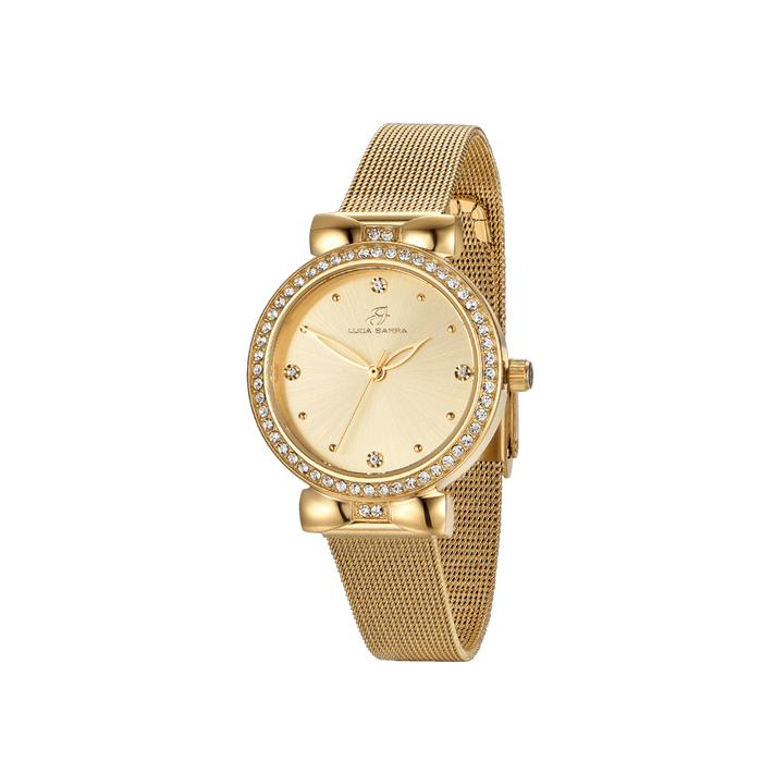 OROLOGIO DONNA CON CASSA IN ACCIAIO IP GOLD QUADRANTE IP GOLD