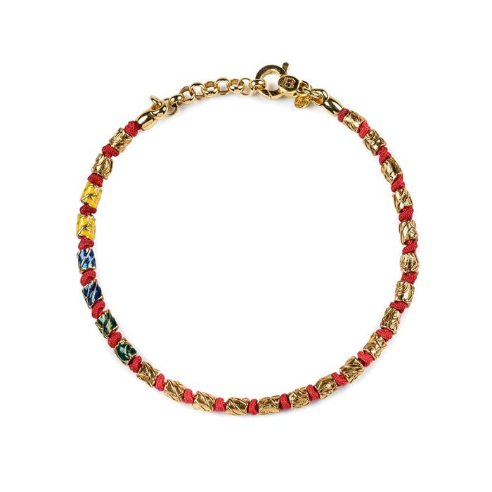 Bracciale Dorato Rosso