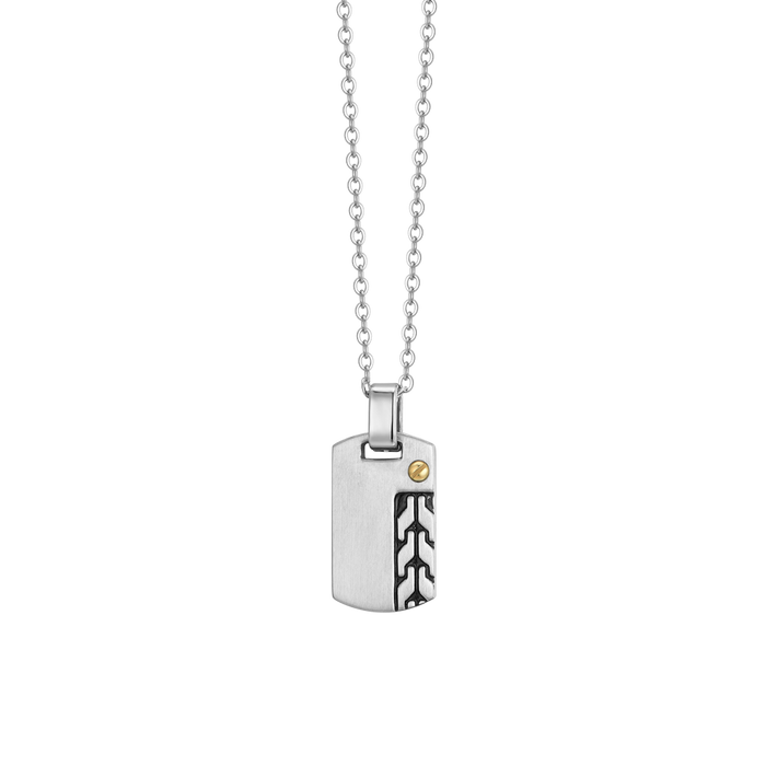 COLLANA UOMO IN ACCIAIO CON ELEMENTO