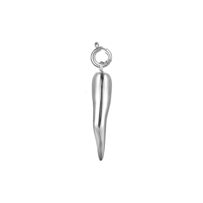 CHARM CORNO IN ACCIAIO DA 29 MM