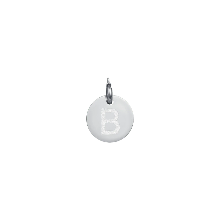 CHARM LETTERA GLITTER IN ACCIAIO 15mm