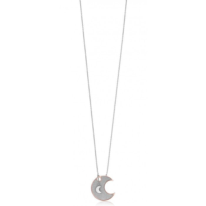 Collana Con Luna IP Rose E Glitter
