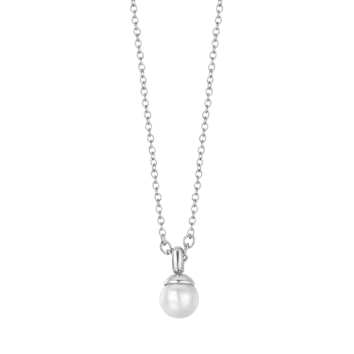 COLLIER FEMME EN ACIER AVEC PERLES DE 4 MM
