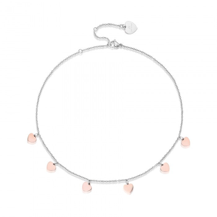 Necklace With Rose Hearts