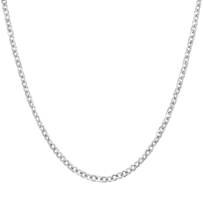 COLLANA LUNGA DONNA IN ACCIAIO PER CHARMS CON MOSCHETTONE