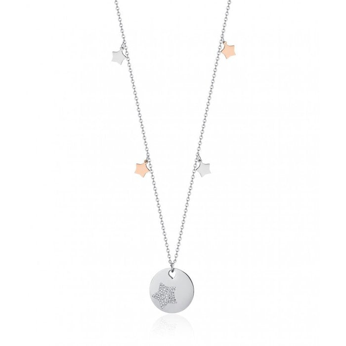 Collana pendente piastra stella glitter