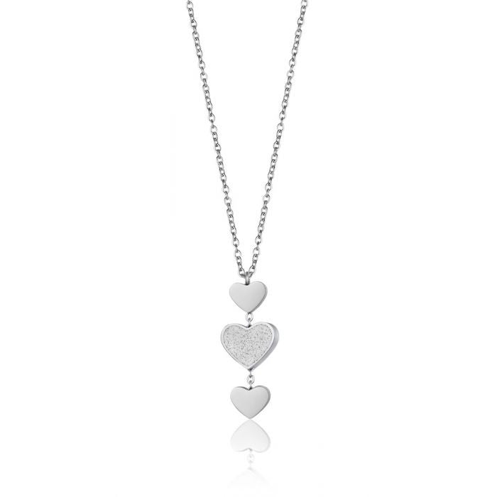 Collana Cuori Con Glitter
