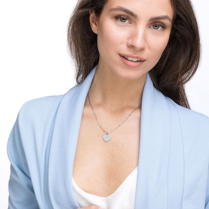 COLLANA DONNA PERSONALIZZATA IN ACCIAIO CON CUORE