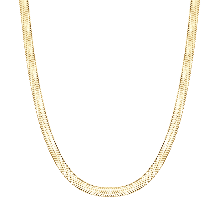 COLLIER SERPENT FEMME EN ACIER DORÉ IP